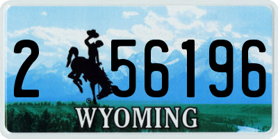 WY license plate 256196