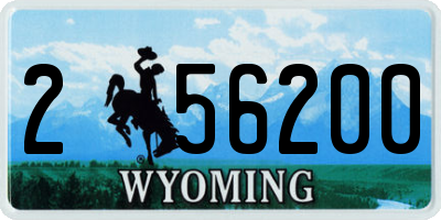 WY license plate 256200