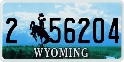 WY license plate 256204