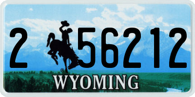 WY license plate 256212
