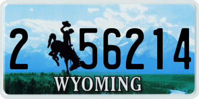 WY license plate 256214