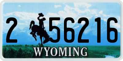 WY license plate 256216
