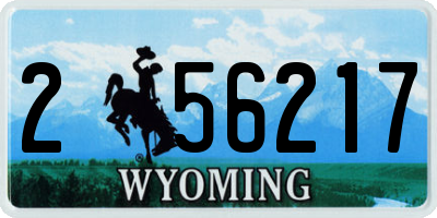WY license plate 256217