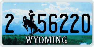 WY license plate 256220