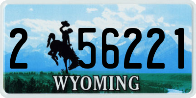 WY license plate 256221