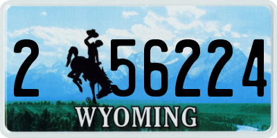 WY license plate 256224