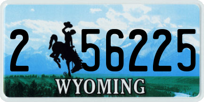 WY license plate 256225
