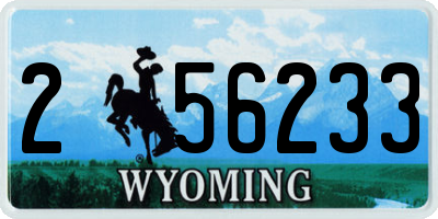 WY license plate 256233