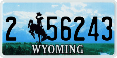 WY license plate 256243