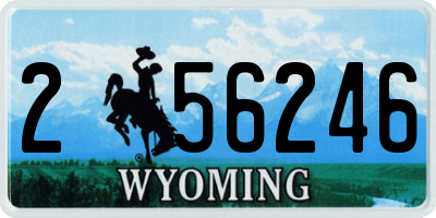 WY license plate 256246