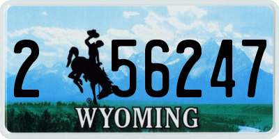 WY license plate 256247