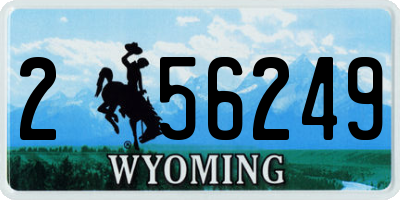 WY license plate 256249