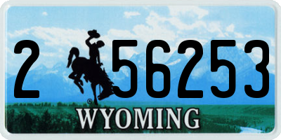 WY license plate 256253