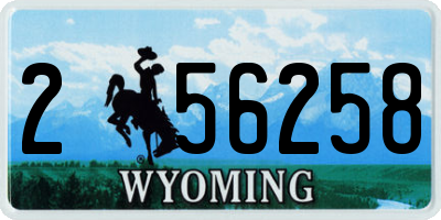 WY license plate 256258