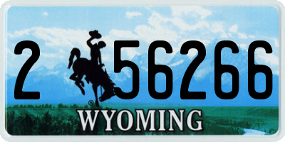 WY license plate 256266