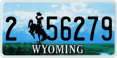 WY license plate 256279