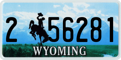 WY license plate 256281