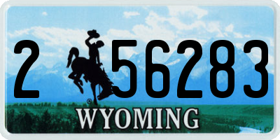 WY license plate 256283