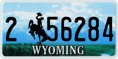 WY license plate 256284