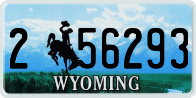 WY license plate 256293