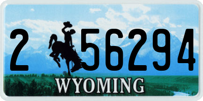 WY license plate 256294