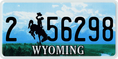 WY license plate 256298