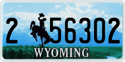 WY license plate 256302