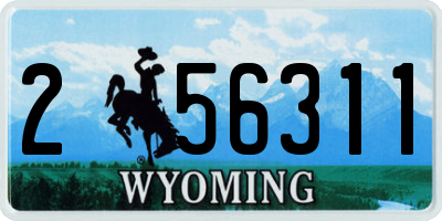 WY license plate 256311