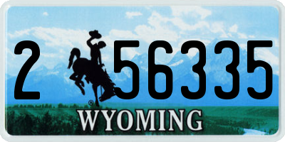 WY license plate 256335