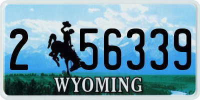 WY license plate 256339