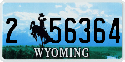 WY license plate 256364