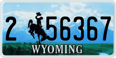 WY license plate 256367
