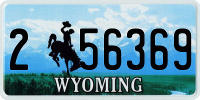 WY license plate 256369
