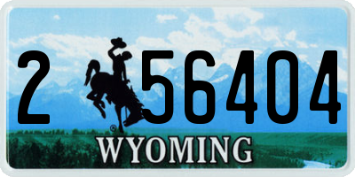 WY license plate 256404