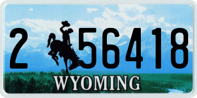 WY license plate 256418