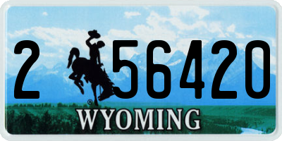 WY license plate 256420