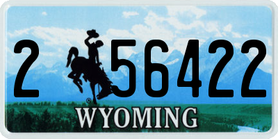 WY license plate 256422