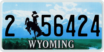 WY license plate 256424