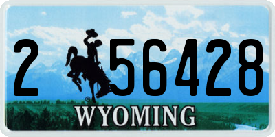 WY license plate 256428