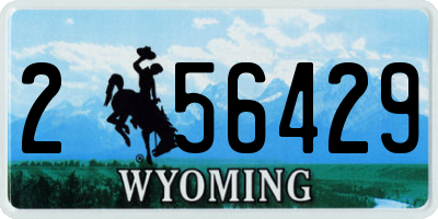 WY license plate 256429