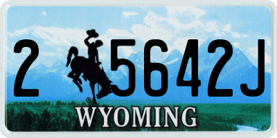WY license plate 25642J