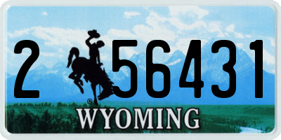 WY license plate 256431