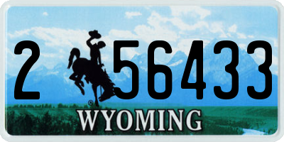 WY license plate 256433