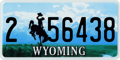 WY license plate 256438