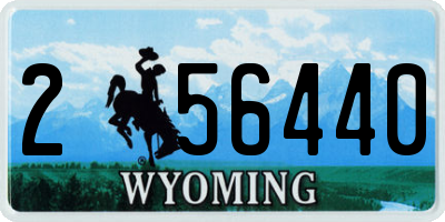WY license plate 256440