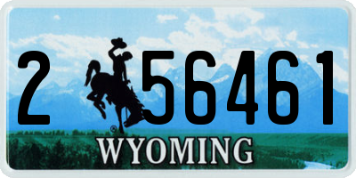WY license plate 256461
