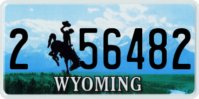 WY license plate 256482
