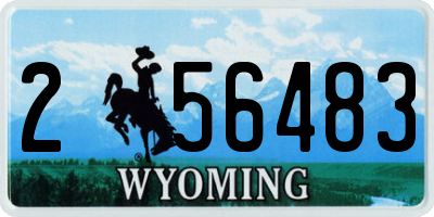 WY license plate 256483