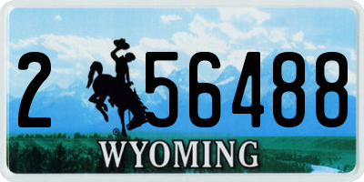 WY license plate 256488