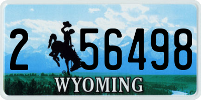 WY license plate 256498